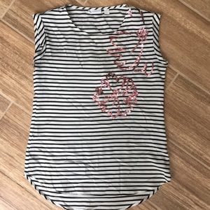 NewYork and company short sleeve silky blouse